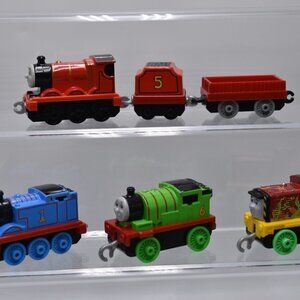 Thomas & Friends Diecast Engine Trains James and Tender, Salty, Percy and Cargo